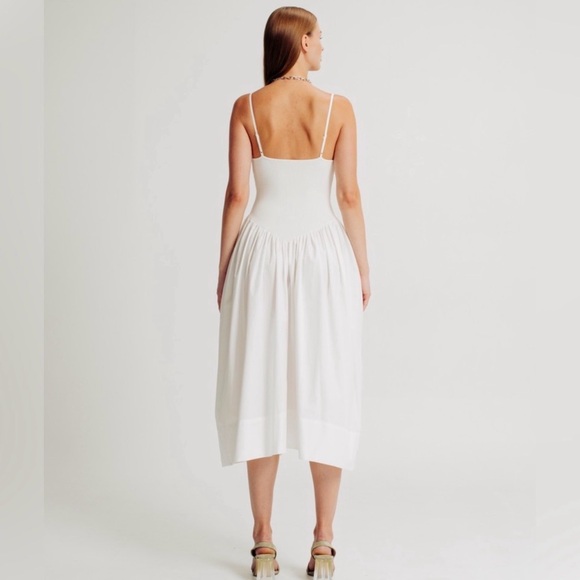 Torn By Ronny Kobo White Cotton Strap Waist Corset Dress - Picture 3 of 3